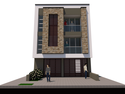 Diseño fachada edificio de vivienda cali